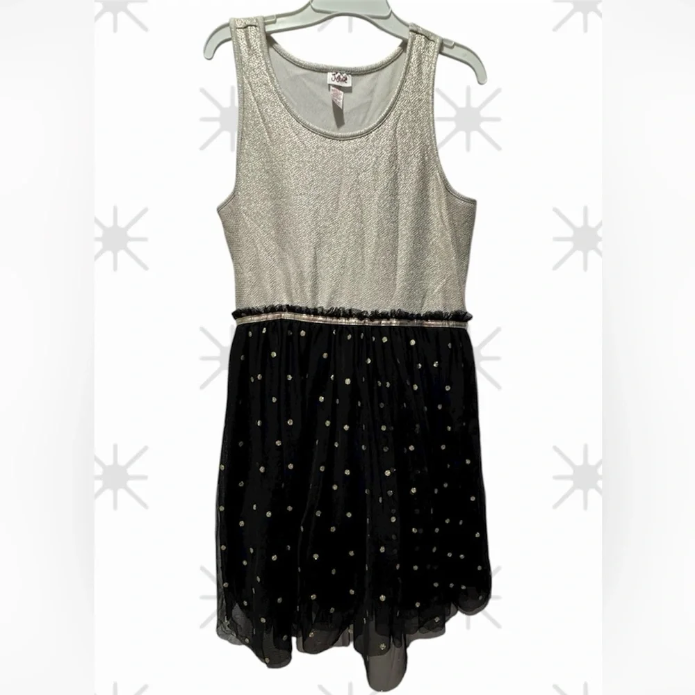 Justice girls sz 16 gold and black dress